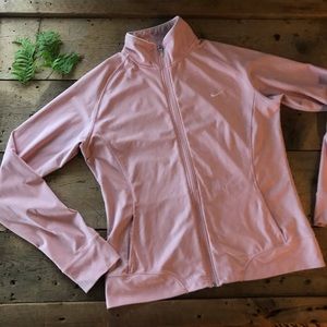 Blush pink Nike fit-dry running jacket